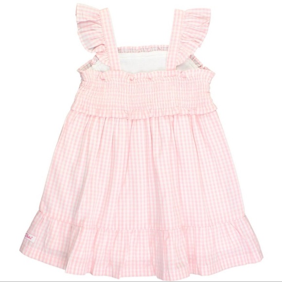Ruffle Butts Pink Gingham Dress 12-18 months NEW WITH TAGS - Picture 8 of 11